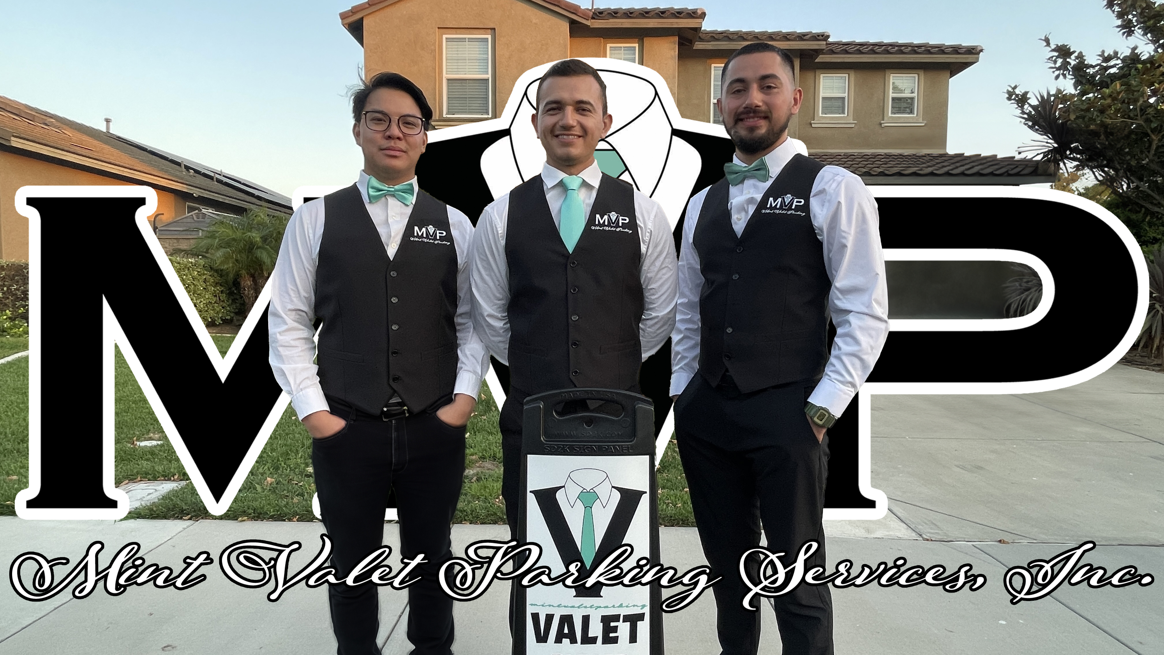 Mint Valet Parking team providing valet service at upscale Los Angeles venue
