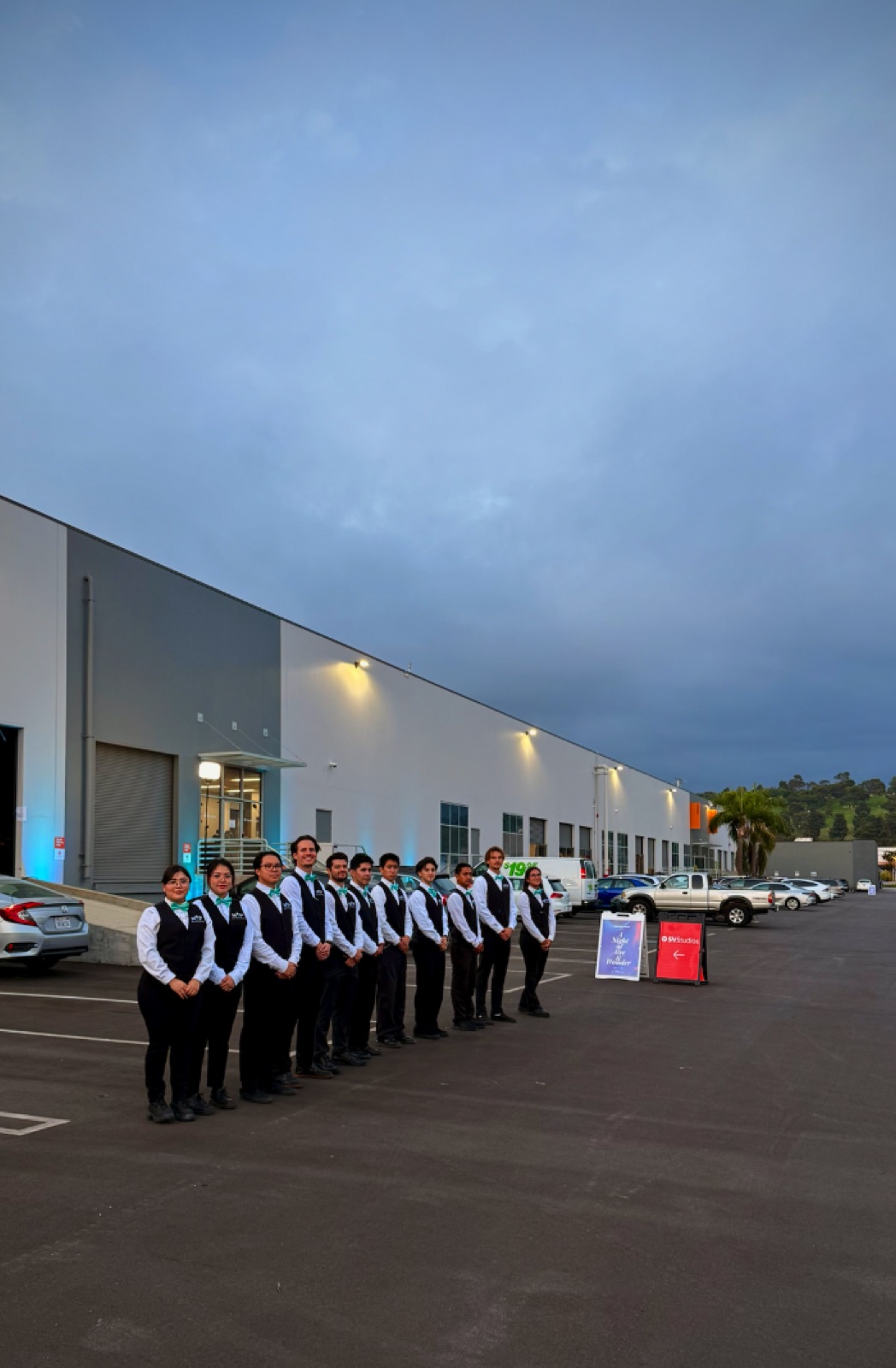 Mint Valet team at a gala held at SV Studios in Los Angeles